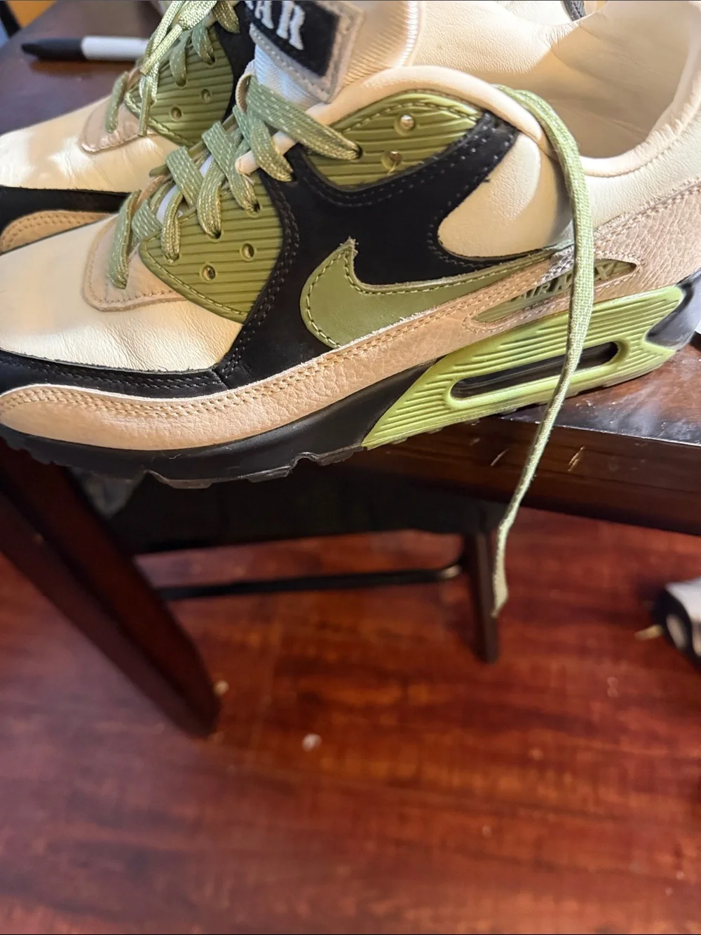 Nike Men’s Sneakers in Olive Green, Cream, Black